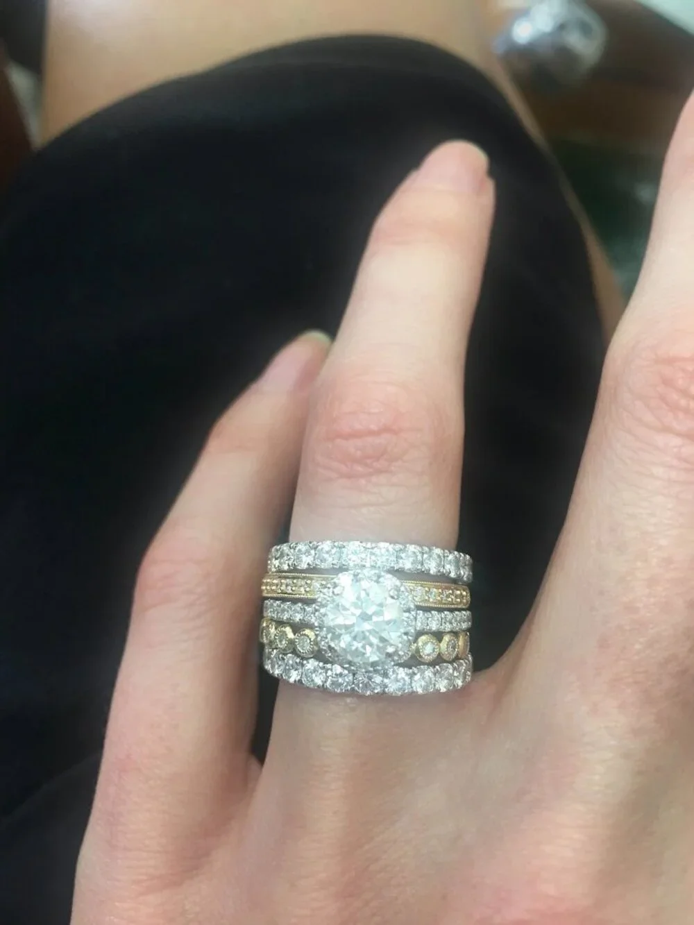 14K White Gold Round Halo 1.4 CTW Diamond Engagement Ring